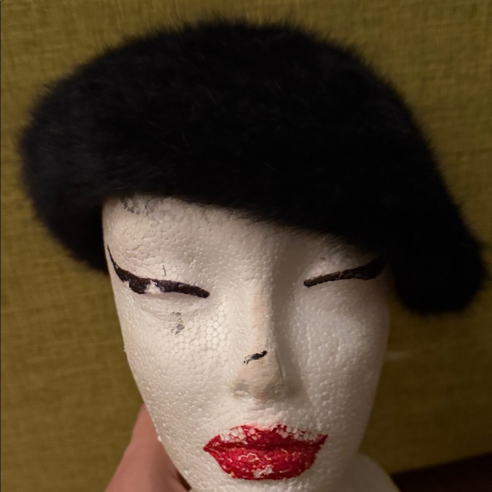 Kangol Black Angora Beret
